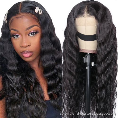 30 Inch Malaysian Loose Deep Wave Wig 5*5 Hd Lace Closure Wig Transparent  lace Frontal Wigs For Women Human Hair
